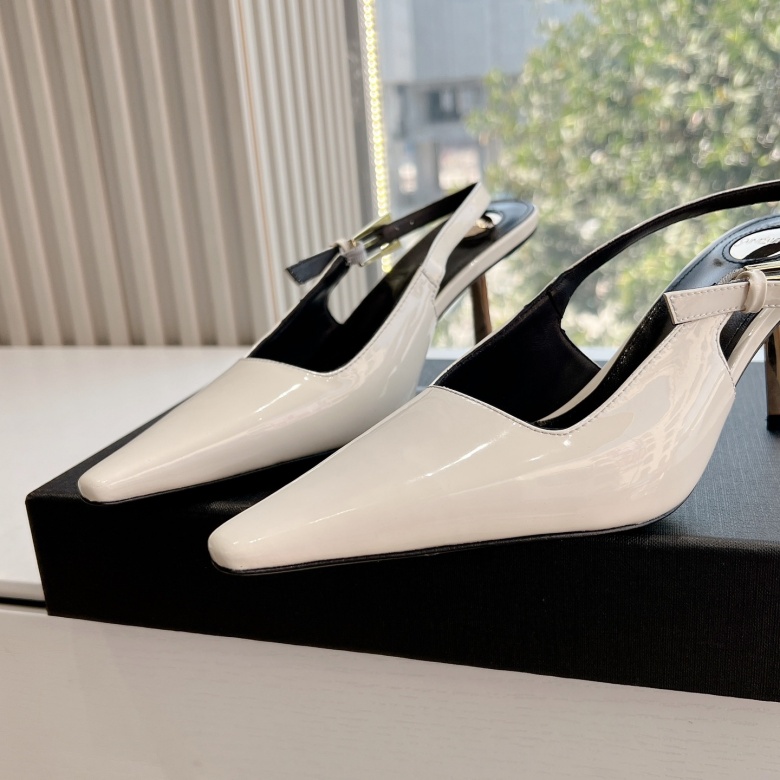 Saint Laurent Wedge Peep-Toe Sandals