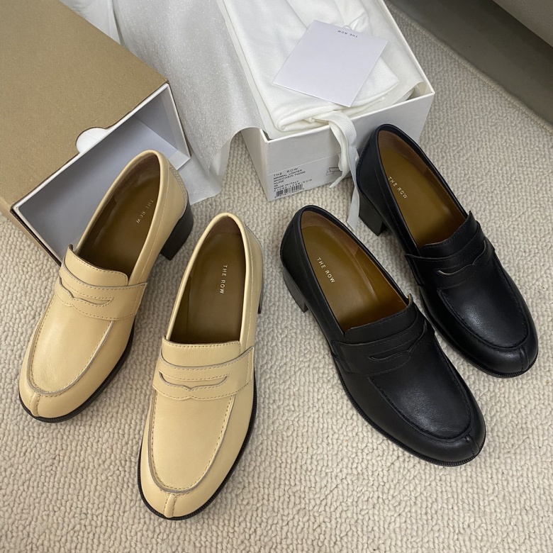 The Row High-Heeled Loafers